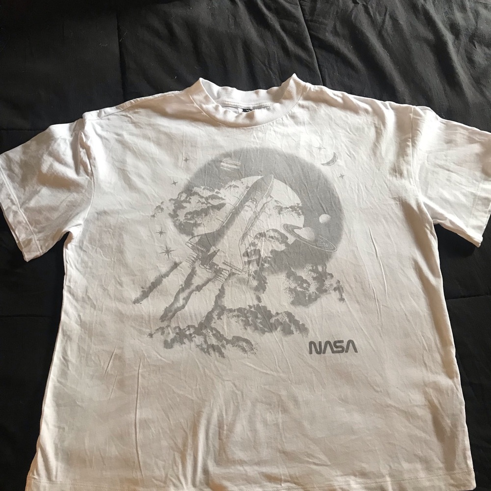 Divided by H&M white Nasa print t-shirt